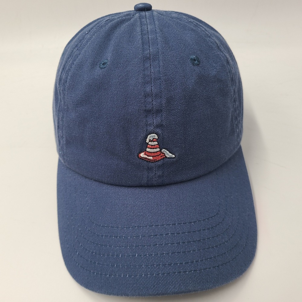 Vineyard Vines Hat Strapback Blue Snow Road Traffic Cone Logo Cotton Casual Men
